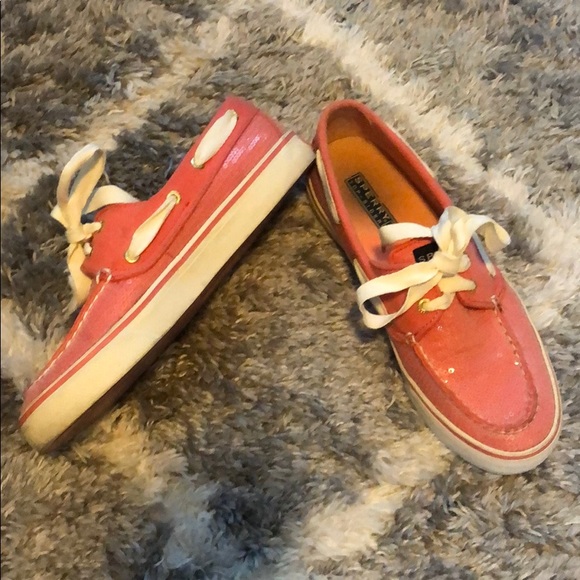 ❄️Coral sparkly SPERRY shoes - Picture 2 of 5